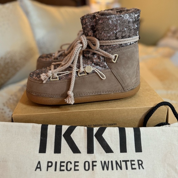 New IKKII Leather Snow Sequins Boots Size EU39 - Picture 7 of 7